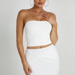 Meshki Basics Dakota Tube Top White